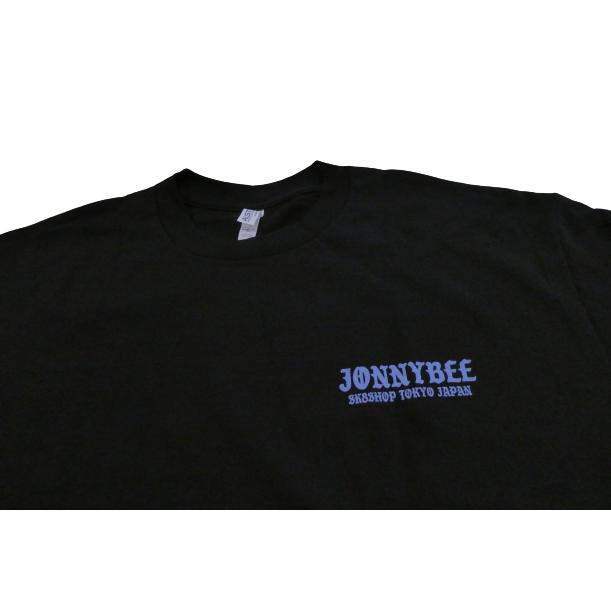 JONNY BEE ジョニービー 23-2 OG2 オリジナル OLD ENGLISH オールドイングリッシュ バックプリント Tシャツ BLACK/POWDER BLUE ブラックxパウダーブルー 黒x水色｜jonnybeeameyoko｜03