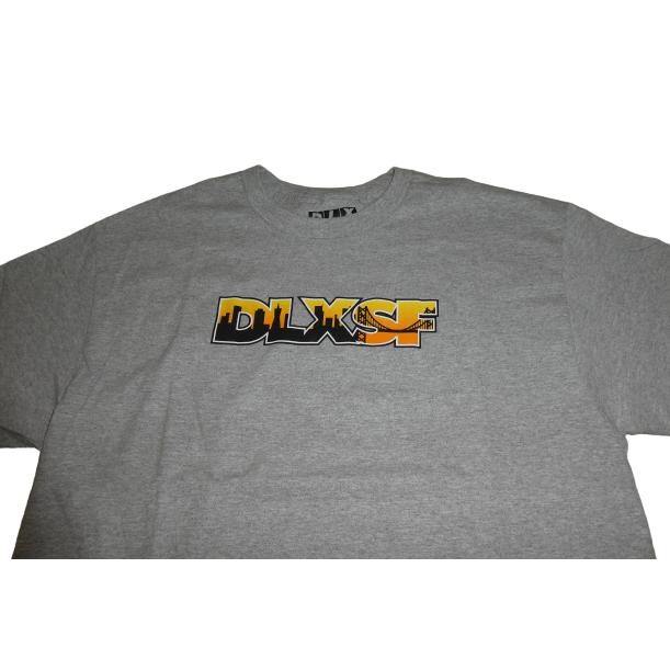 DLXSF デラックス SKYLINE LOGO スカイラインロゴ Tシャツ HEATHER GREY ヘザーグレー｜jonnybeeameyoko｜02