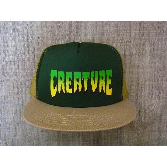 Creature クリーチャー 定番ロゴ メッシュキャップ モスグリーンxカーキ 41411931 Jonnybee 通販 Yahoo ショッピング