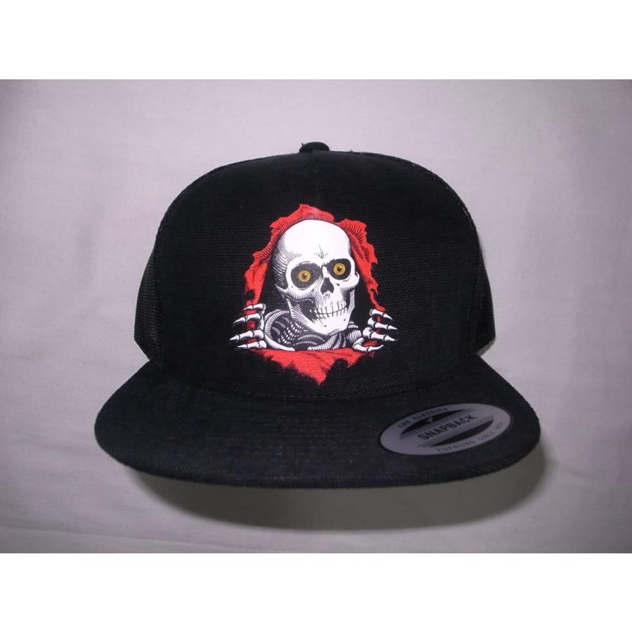 POWELL PERALTA パウエル リッパー 覗きBONES メッシュキャップ 黒 