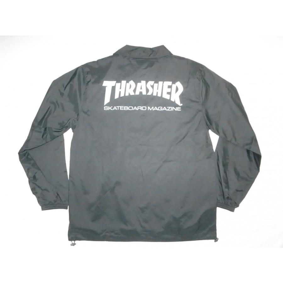 Thrasher スラッシャー Mag マガジンロゴ ナイロン コーチジャケット 黒 ブラック 有名ブランド