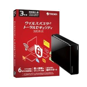 ウイルスバスター トータルセキュリティ スタンダード 【3年版 6台利用可能】【同時購入版】+エレコム、外付けハードディスク2.0TBの2点セット 返品種別B の商品画像