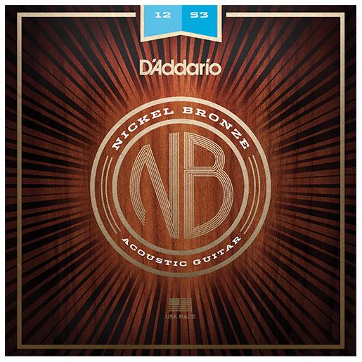 ダダリオ アコースティックギター弦(Nickel Bronze Acoustic Guitar Strings Light .012-.053) D’Addario NICKEL BRONZE NB1253 返品種別A