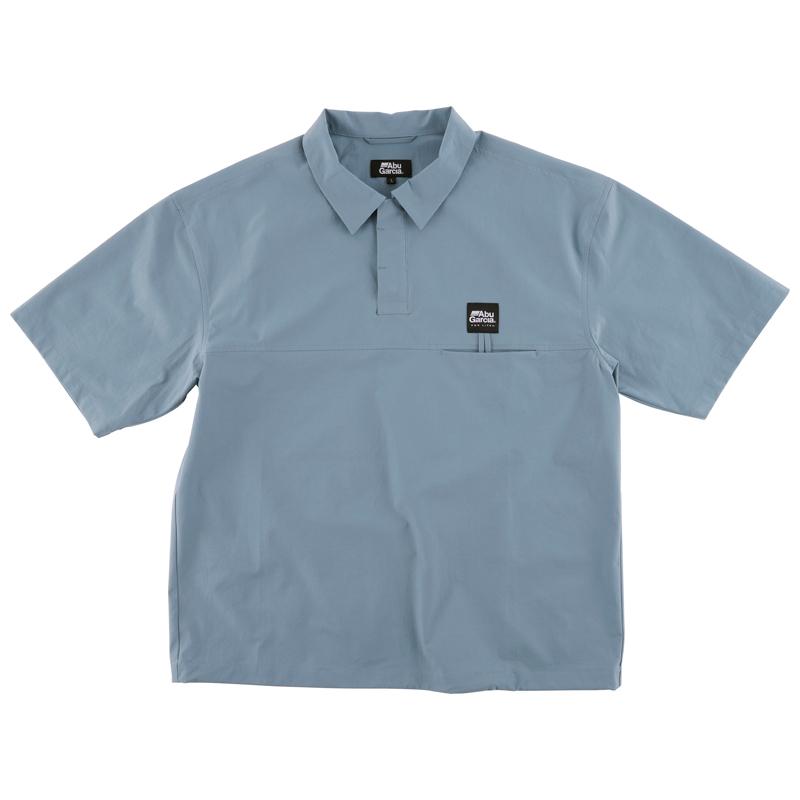 アブ ウォーターレジスタント フィッシングポロ ブルーグレー L Abu Garcia（アブガルシア） ウォーターレジスタント フィッシングポロ