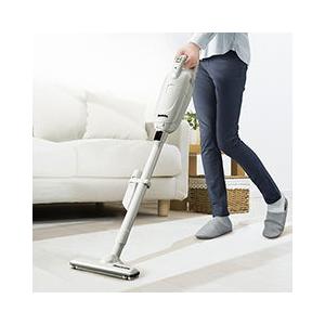 マキタ 紙パック式スティッククリーナー 充電式 フロアブラシ アイボリー (掃除機)makita CL115FDWI 返品種別Aの画像
