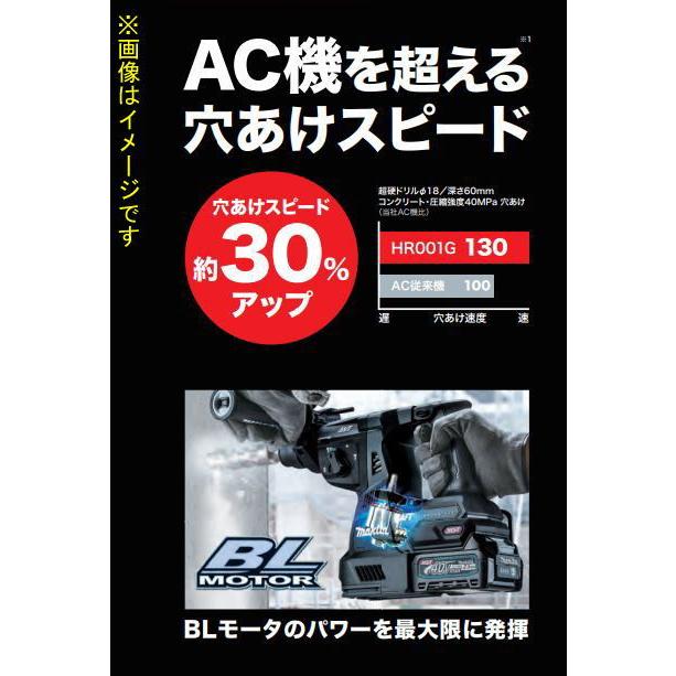 マキタ 充電式ハンマドリル 28mm 青 (本体のみ/ バッテリ・充電器なし) makita 40Vmax Li-ion HR001GZK 返品種別B｜joshin｜03