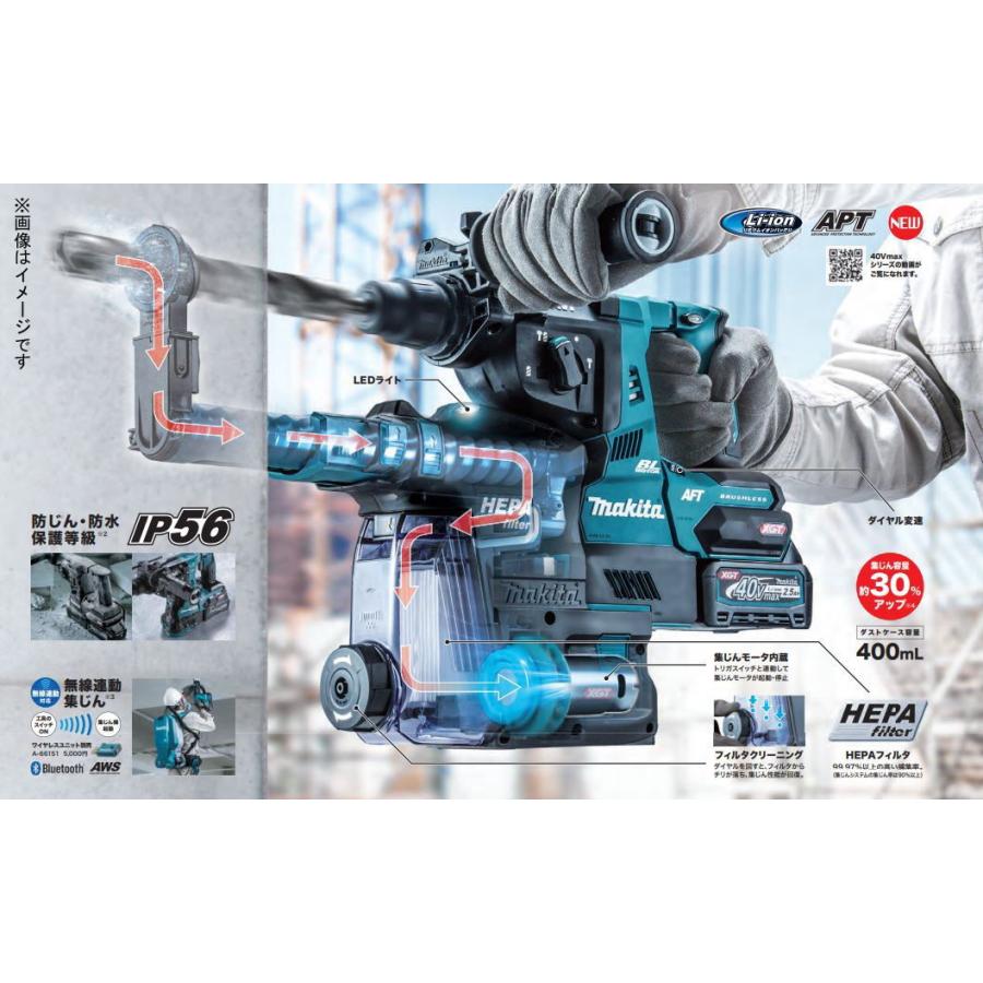 マキタ 充電式ハンマドリル 28mm 黒 (本体のみ/ バッテリ・充電 マキタ 充電式ハンマドリル 28mm 黒 (本体のみ/ バッテリ・充電