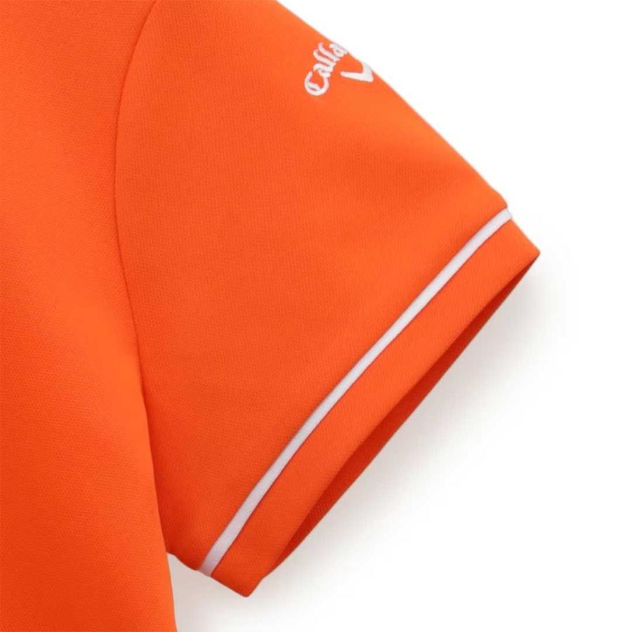 キャロウェイ レディース プリントカノコ半袖ポロシャツ(オレンジ・サイズ：M) 返品種別A｜joshin｜03