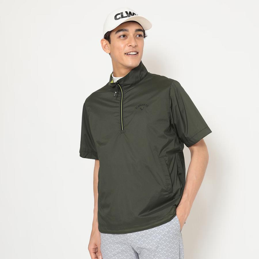 キャロウェイ メンズ  ストレッチミニリップハーフジップブルゾン（カーキ・サイズ：M） CALLAWAY CW25-C25216100-KH-M返品種別A Callaway（キャロウェイ） メンズ ストレッチミニリップハーフジップ