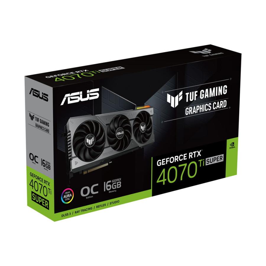 ASUS(エイスース) TUF Gaming GeForce RTX 4070 Ti SUPER 16GB GDDR6X OC Edition /  PCI-Express 4.0 グラフィックスボード TUFRTX4070TISO16GG 返品種別B｜joshin｜15