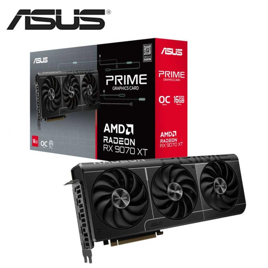 ASUS グラフィックボード AMD Radeon RX9070XT PRIME-RX9070XT-O16G