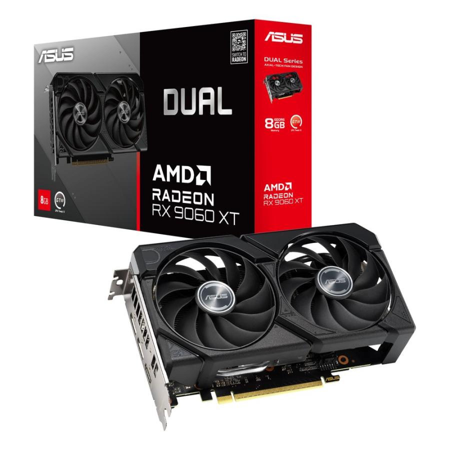 ASUS｜エイスース ASUS Dual Radeon RX 9060 XT 8G GDDR6 デュアルファン搭載 グラフィックボード DUAL-RX9060XT-8G 返品種別B の商品画像