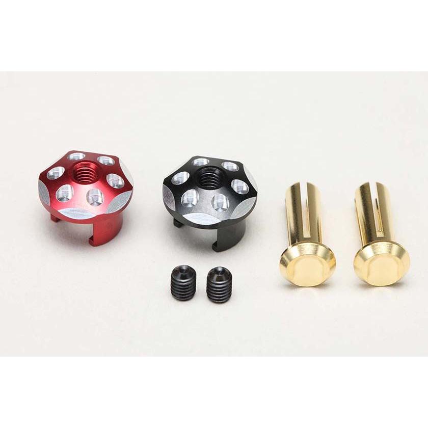 ヨコモ Racing Performer アルミ製 バッテリープラグ キャップ セット Φ4 (赤/ 黒)(RP-121P4)ラジコンパーツ 返品種別B（Yahoo!・Joshin web）