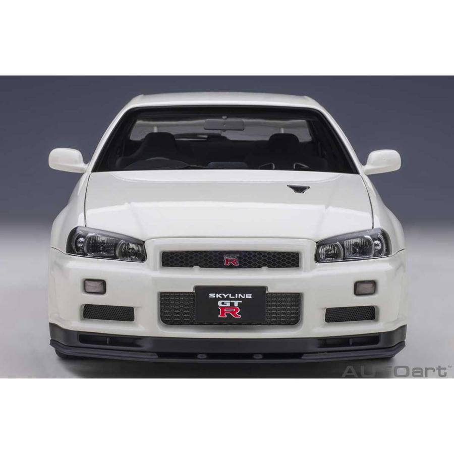 オートアート ミレニアム 1/18 GT-R R34 VスペックII ホワイト オートアート (再生産)1/ 18 日産 スカイライン GT-R (R34) Vスペック