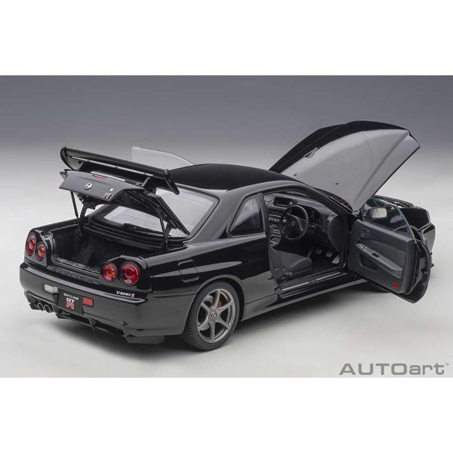 1/18 オートアート スカイライン BNR34 V Spec 2 AUTOart 1/18 日産 スカイライン GT-R （R34） Vスペック II （ブラッ