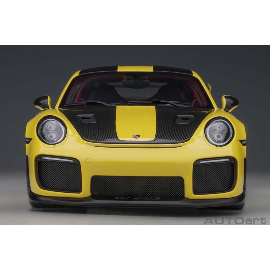 オートアート 1/ 18 ポルシェ 911 (991.2) GT2 RS ヴァイザッハ・パッケージ (イエロー/ カーボンブラック)(78172)ミニカー 返品種別B｜joshin｜05