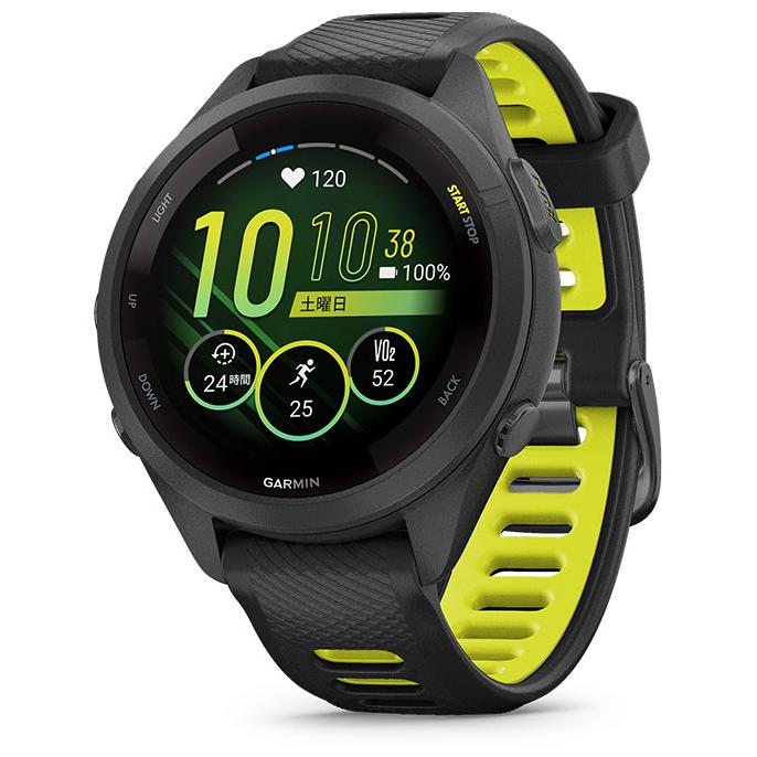 GARMIN FORERUNNER 265S ブラック/イエロー GARMIN（ガーミン） Forerunner 265S Black (Suica対応)スマート
