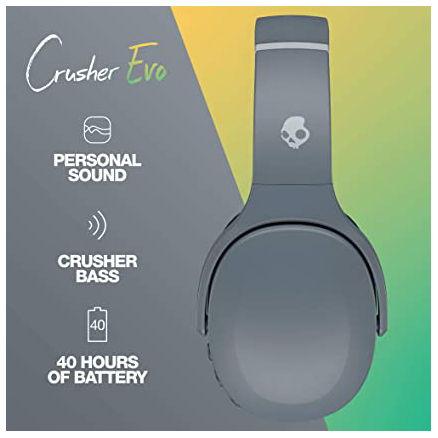 スカルキャンディ Bluetooth対応ワイヤレスヘッドホン(チルグレー) Crusher Evo Chill Grey S6EVW-N744 返品種別A｜joshin｜03