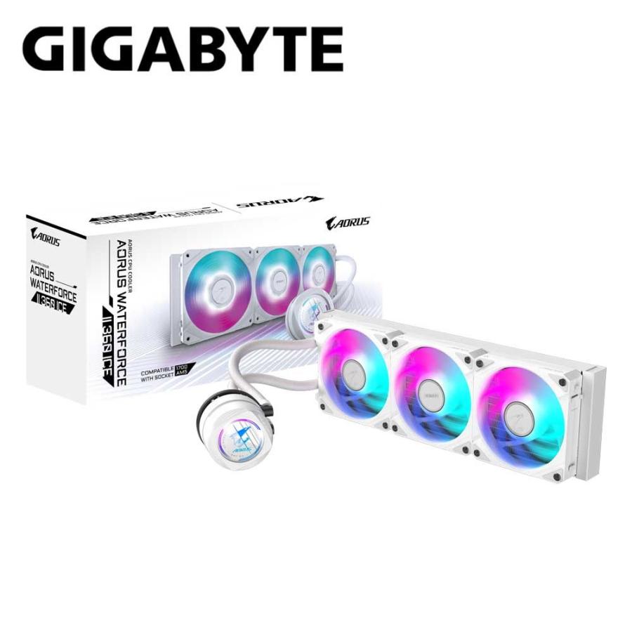 GIGABYTE｜ギガバイト 3連ファンラジエーター搭載 水冷CPUクーラー (ホワイト) AORUS WATERFORCE II 360 ICE