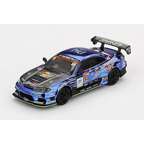MINI-GT 1/ 64 Nissan シルビア (S15) D1 GP 2023 #46 D-MAX RACING(右ハンドル) 日本限定(MGT00857-BL)ミニカー 返品種別B（Yahoo!・Joshin web）
