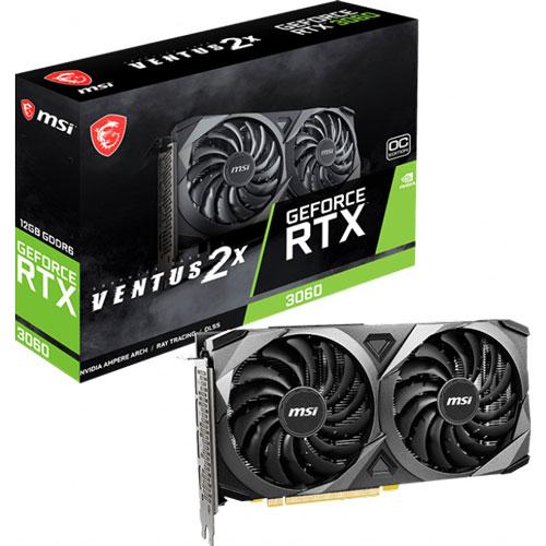 MSI｜エムエスアイ MSI GeForce RTX 3060 VENTUS 2X 12G OC(LHR) /  PCI Express 4.0 グラフィックスボード GeForce RTX 3060 VENTUS 2X 12G OC 返品種別B の商品画像