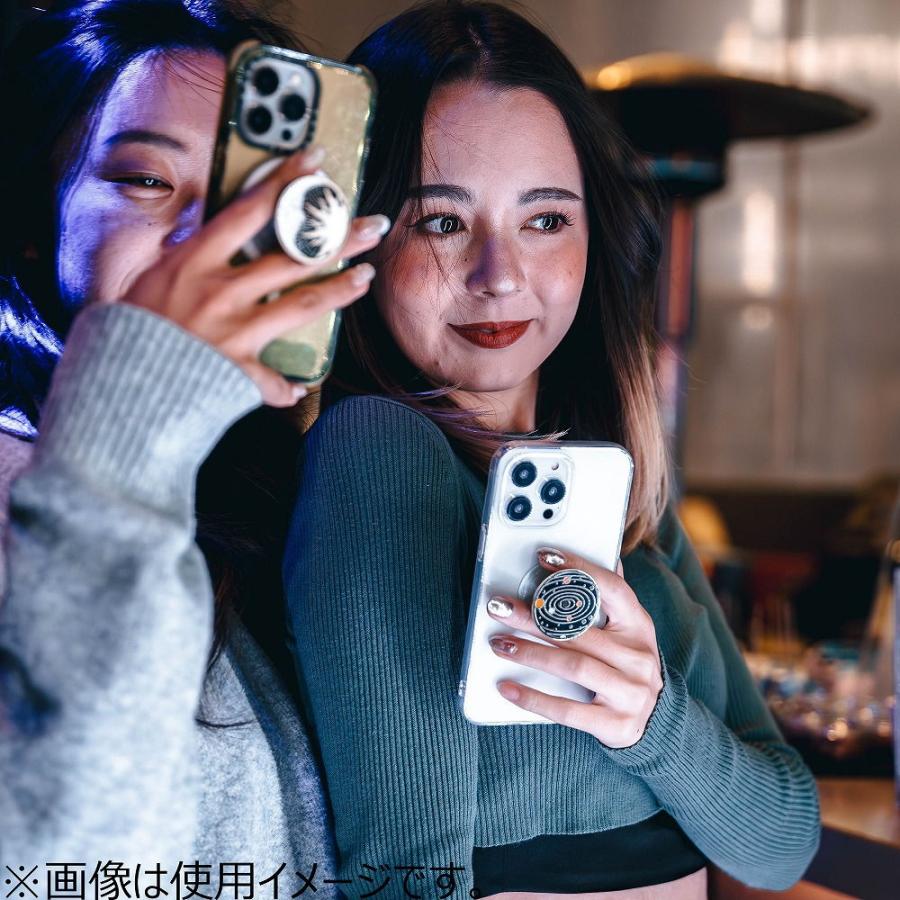 PopSockets スマホグリップ マーメイドオーロラ ポップグリップ CLEAR