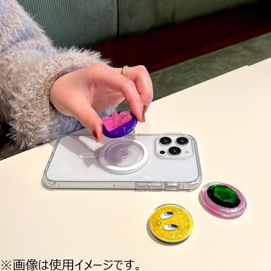 PopSockets スマホグリップ 3D エメラルド スイーツ ジュエル ポップ
