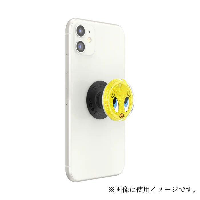 PopSockets スマホグリップ ワーナー ブラザース トゥイーティー 4Dラメ ポップグリップ Tidepool Tweety 112760 返品種別A｜joshin｜03