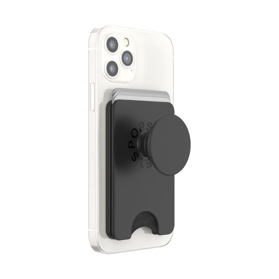 PopSockets スマホグリップ ポップウォレット+ MagSafe対応 アダプターリング付属(ブラック) PopWallet+ MagSafe Black 806922 返品種別A｜joshin｜06