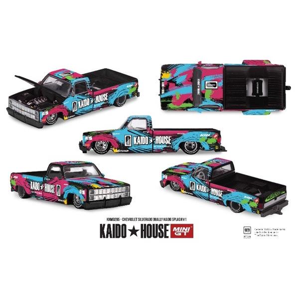 MINI-GT 1/ 64 シボレー シルバラード デューリー Kaido Splash V1(左
