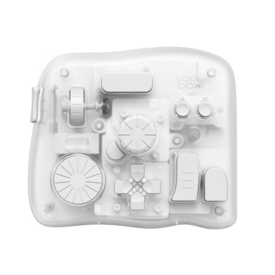 【ほぼ新品】Tourbox Elite Plus ホワイト TourBox(ツアーボックス) 左手デバイス TourBox Elite Plus(iPadOS