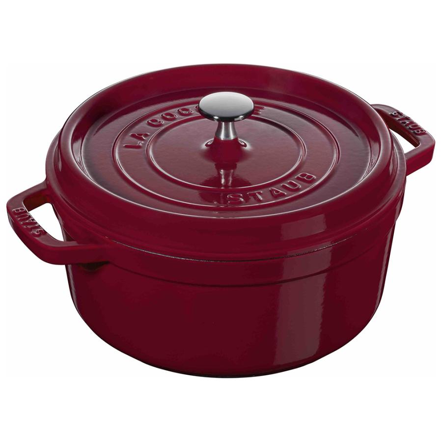 ストウブ (IH対応) 鋳物ホーロー鍋 20cm (ボルドー) STAUB 40502-292 返品種別A