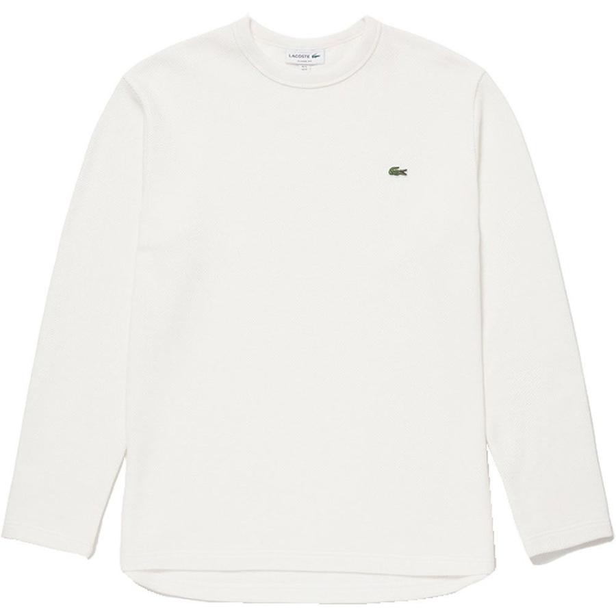 LACOSTE ホワイト 長袖Tシャツ　新品 XL LACOSTE ラコステ ロングスリーブTシャツ(ホワイト・サイズ：4[M