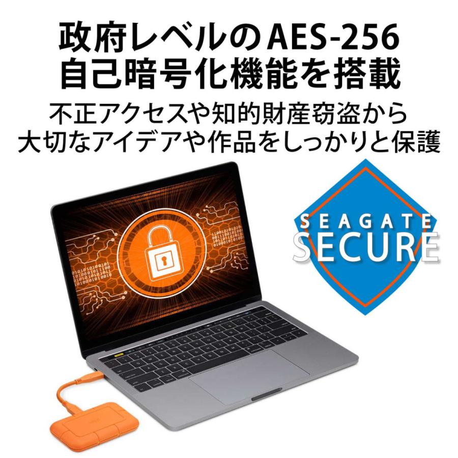 LaCie(ラシー) USB3.1(Gen2) 対応 ポータブルSSD 500GB LaCie Rugged SSD STHR500800 返品種別A｜joshin｜03
