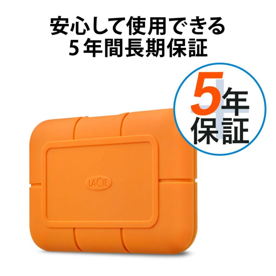 LaCie(ラシー) USB3.1(Gen2) 対応 ポータブルSSD 500GB LaCie Rugged SSD STHR500800 返品種別A｜joshin｜07