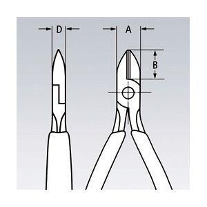 クニペックス エレクトロニクスニッパー 120mm KNIPEX 79 22 120 返品種別B_1