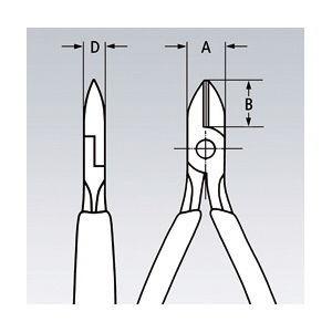 クニペックス エレクトロニクスニッパー 125mm 静電気防止 KNIPEX 79 22 125 ESD 返品種別B_1