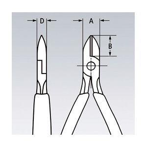 クニペックス エレクトロニクスニッパー 125mm KNIPEX 79 12 125 返品種別B_1
