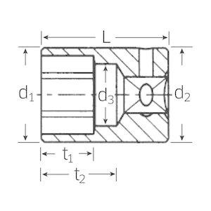 STAHLWILLE (1/ 4SQ)ソケット(12角)(5/ 16) スタビレー 40AD-5/ 16 返品種別B｜joshin｜02