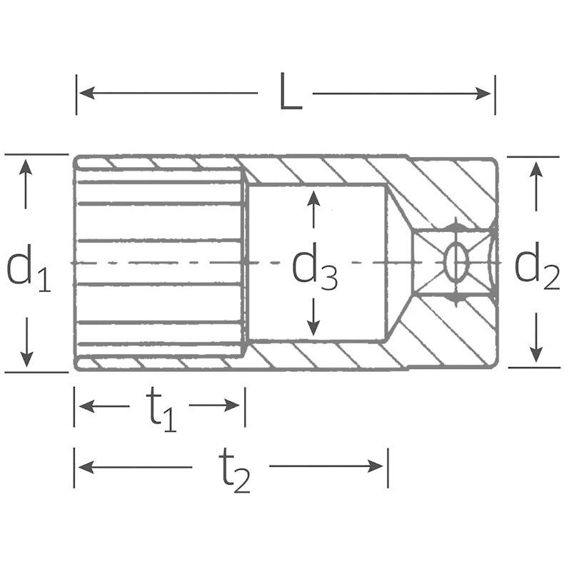 STAHLWILLE (3/ 8”SQ) セミディープソケット 5/ 16インチ (02620020) スタビレー 460A-5/ 16 返品種別B｜joshin｜02