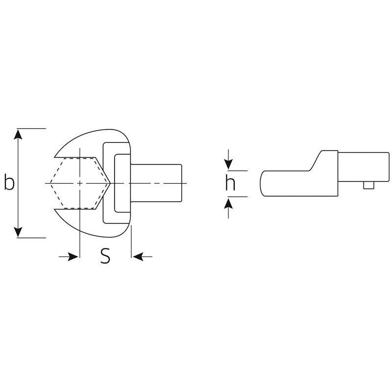 STAHLWILLE トルクレンチ差替ヘッド (スパナ) 38mm (58214038 STAHLWILLE トルクレンチ差替ヘッド (スパナ) 38mm (58214038