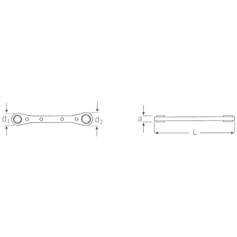 STAHLWILLE 板ラチェットメガネ 1/ 4×5/ 16 (41561620) スタビレー 25AN-1/ 4X5/ 16 返品種別B｜joshin｜02