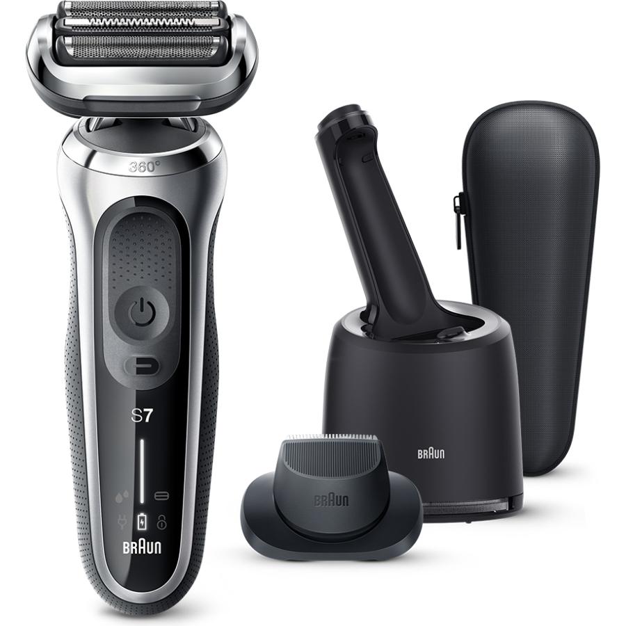 ブラウン メンズシェーバー 電気シェーバー 3枚刃 自動洗浄器付 シルバー Braun Series7 シリーズ7 70 S7201cc 返品種別a Joshin Web 通販 Paypayモール