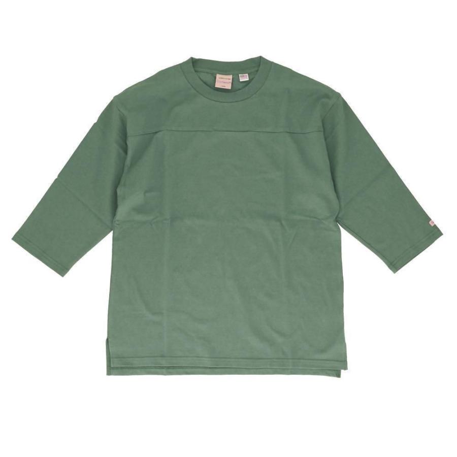 Goodwear (グッドウェア) Goodwear USAコットン切替7分袖T (オリーブ Lサイズ)