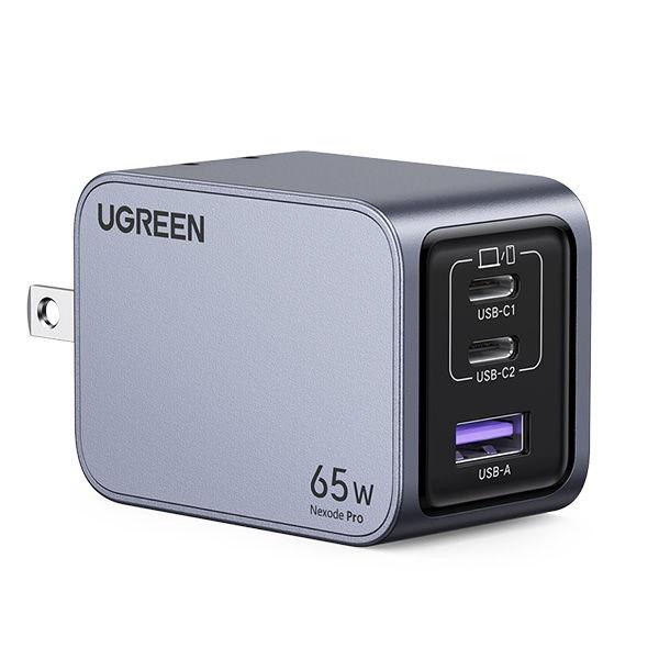 UGREEN(ユーグリーン) PD対応 Nexode Pro 急速充電器 65W 3ポート (USB-C×2ポート、USB-A×1ポート) 25870 返品種別A｜joshin｜02