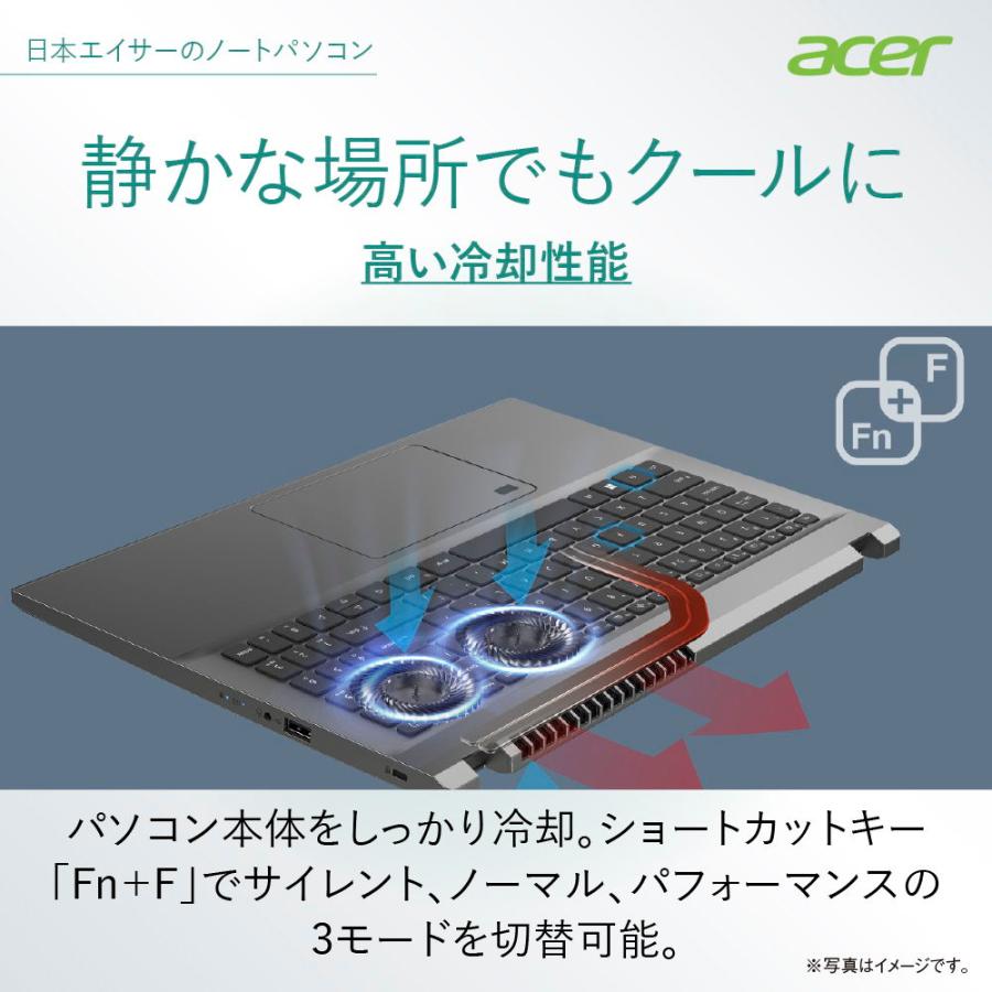 Acer(エイサー) 15.6型ノートパソコン Aspire 5(Core i7/  メモリ 8GB/  512GB SSD) スチールグレイ A515-58P-N78Y 返品種別A｜joshin｜05