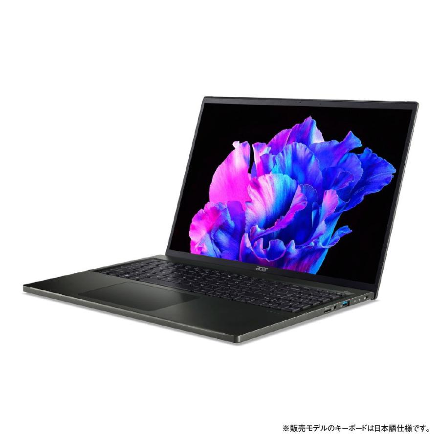 Acer(エイサー) 16.0型ノートパソコン Swift Edge(Ryzen5/  メモリ 16GB/  512GB SSD/ OLED)オリビンブラック SFE16-43-A56YJ/ K 返品種別A｜joshin｜15