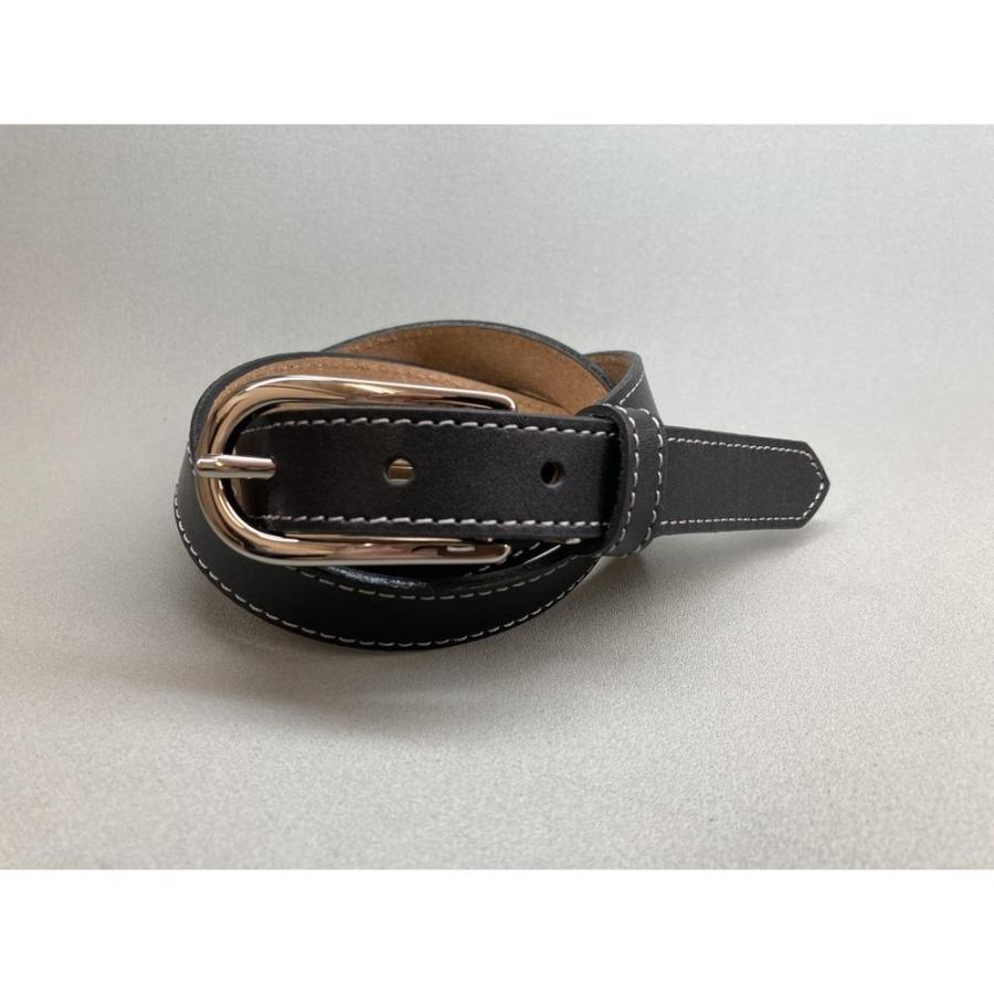 革工房いんのしま 革工房いんのしま 細幅ベルト (クロ) 5日〜7日で出荷