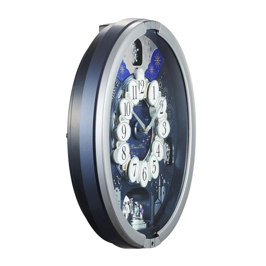 【動作確認済】SEIKO からくり時計 ホワイト 青文字盤 文字板が開く、ダイナミックなパフォーマンスが魅力 多彩な