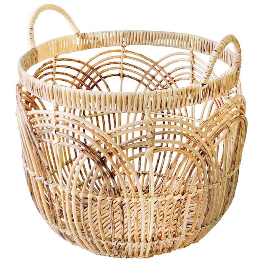 Towc(トーク) ペタル フェイクラタンバスケット Lサイズ(ベージュ) 73525(ティ-ライフ) 返品種別A : Joshin web ...